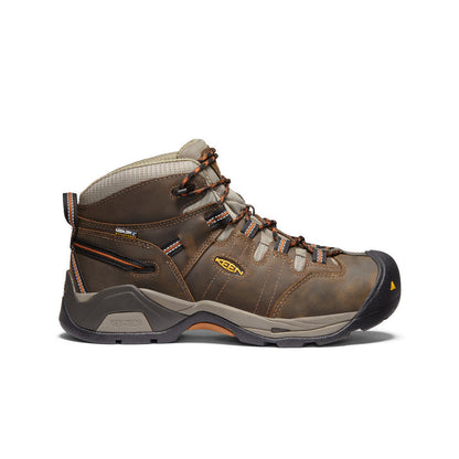 Men's Detroit XT Waterproof Boot (Soft Toe) Black Olive/Leather Brown - Keen