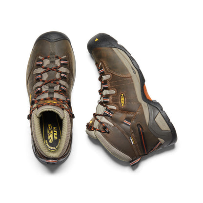 Men's Detroit XT Waterproof Boot (Soft Toe) Black Olive/Leather Brown - Keen