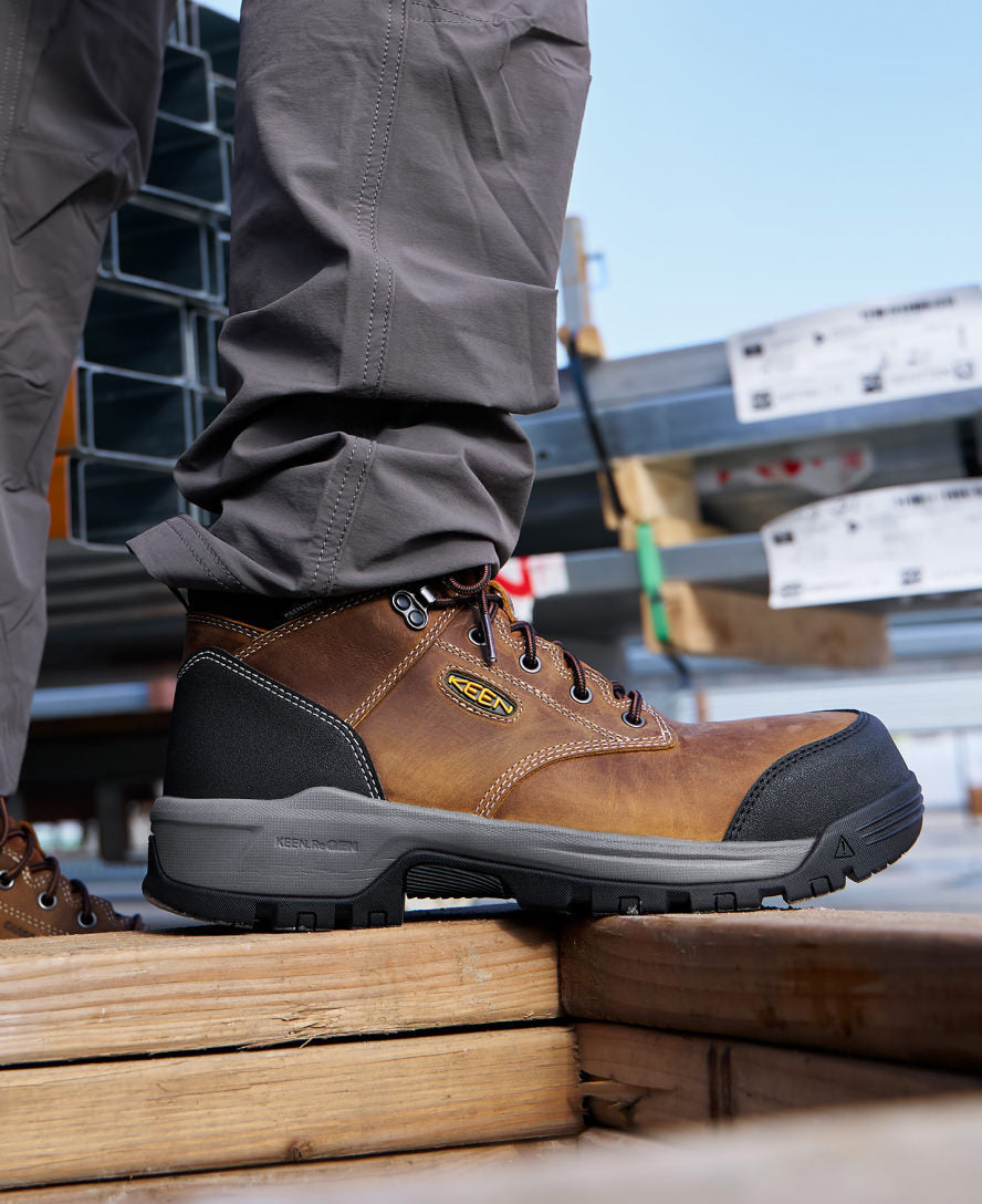 Men's Evanston 6" Waterproof Boot (Soft Toe) Bison/Black - Keen