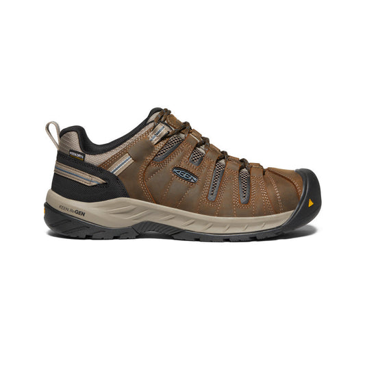 Men's Flint II Waterproof (Steel Toe) Cascade Brown/Orion Blue - Keen