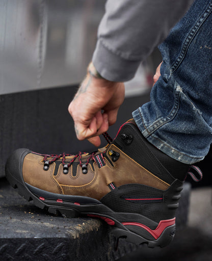 Men's Pittsburgh 6" Waterproof Boot (Steel Toe) Bison - Keen