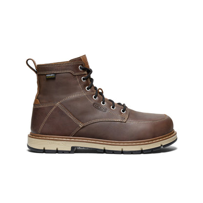 Men's San Jose 6" Waterproof 90° Heel Boot (Aluminum Toe) Bison/Black - Keen