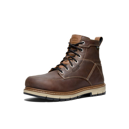 Men's San Jose 6" Waterproof 90° Heel Boot (Aluminum Toe) Bison/Black - Keen