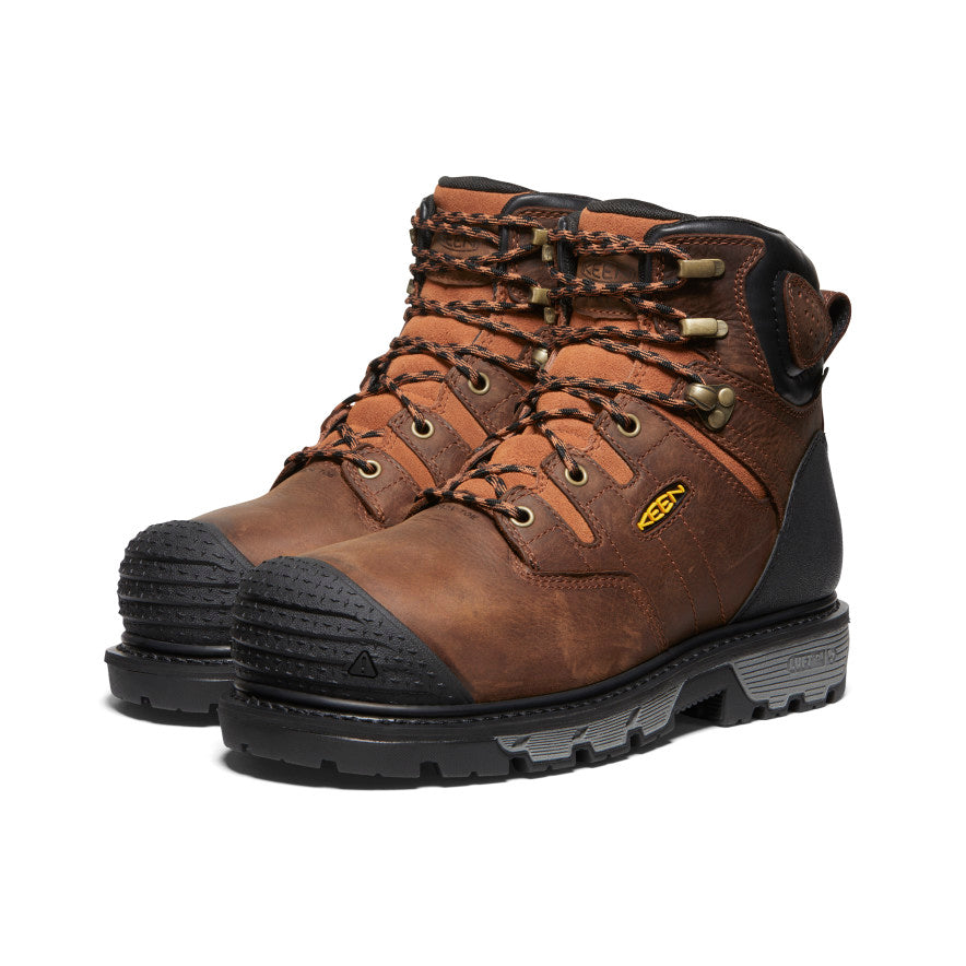 Men's Camden 6" Waterproof Boot INT MET (Carbon Toe) Leather Brown/Black - Keen