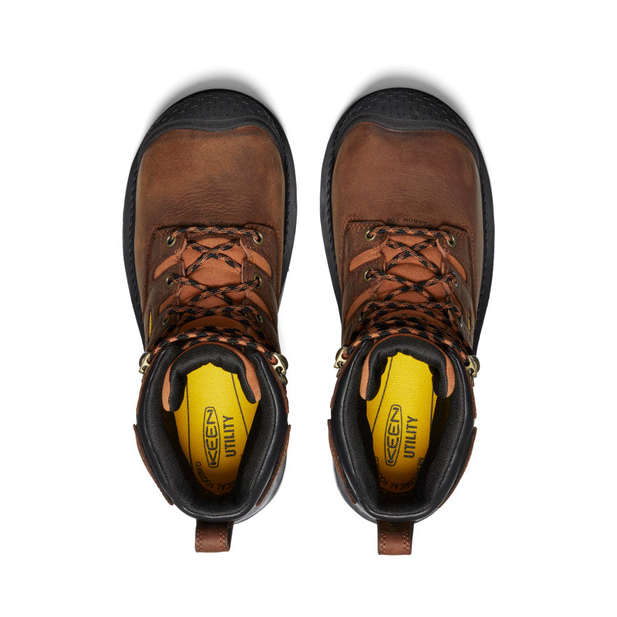 Men's Camden 6" Waterproof Boot INT MET (Carbon Toe) Leather Brown/Black - Keen