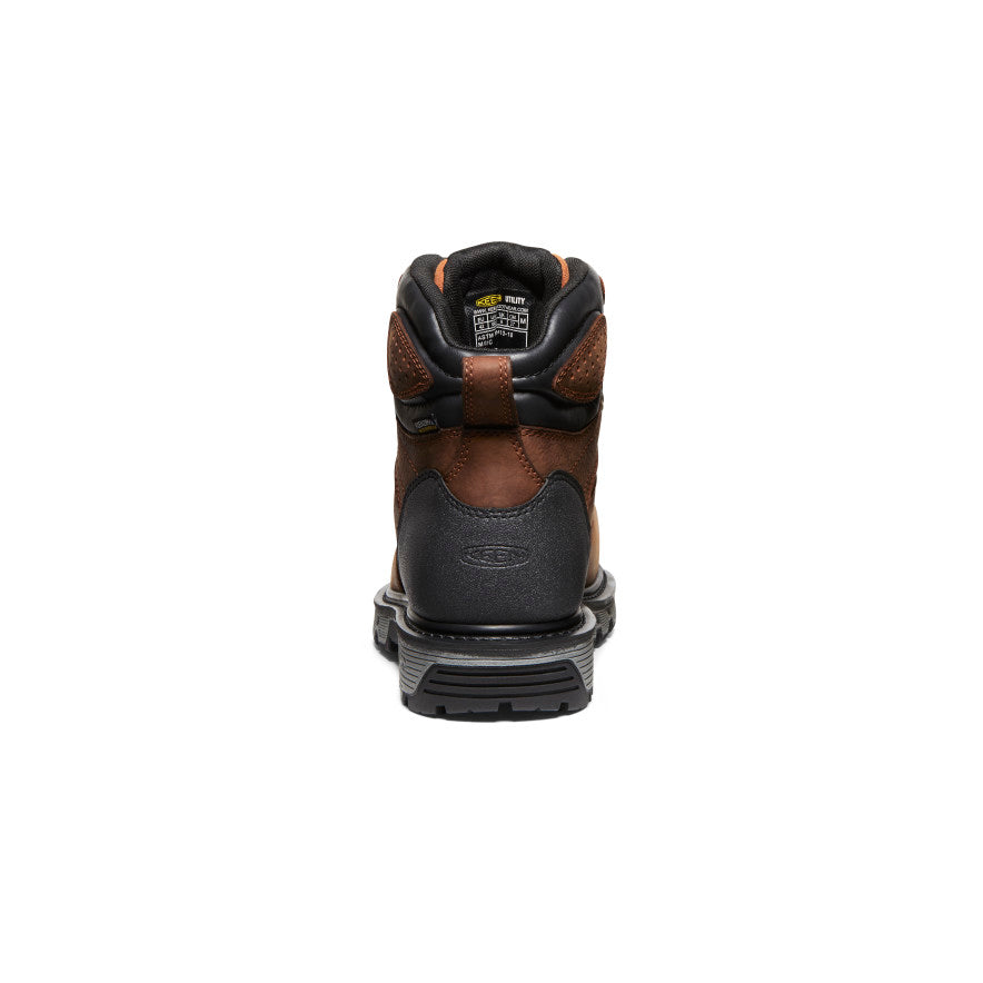 Men's Camden 6" Waterproof Boot INT MET (Carbon Toe) Leather Brown/Black - Keen