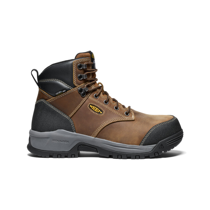 Men's Evanston 6" Waterproof Boot INT MET (Carbon Toe) Bison/Black - Keen