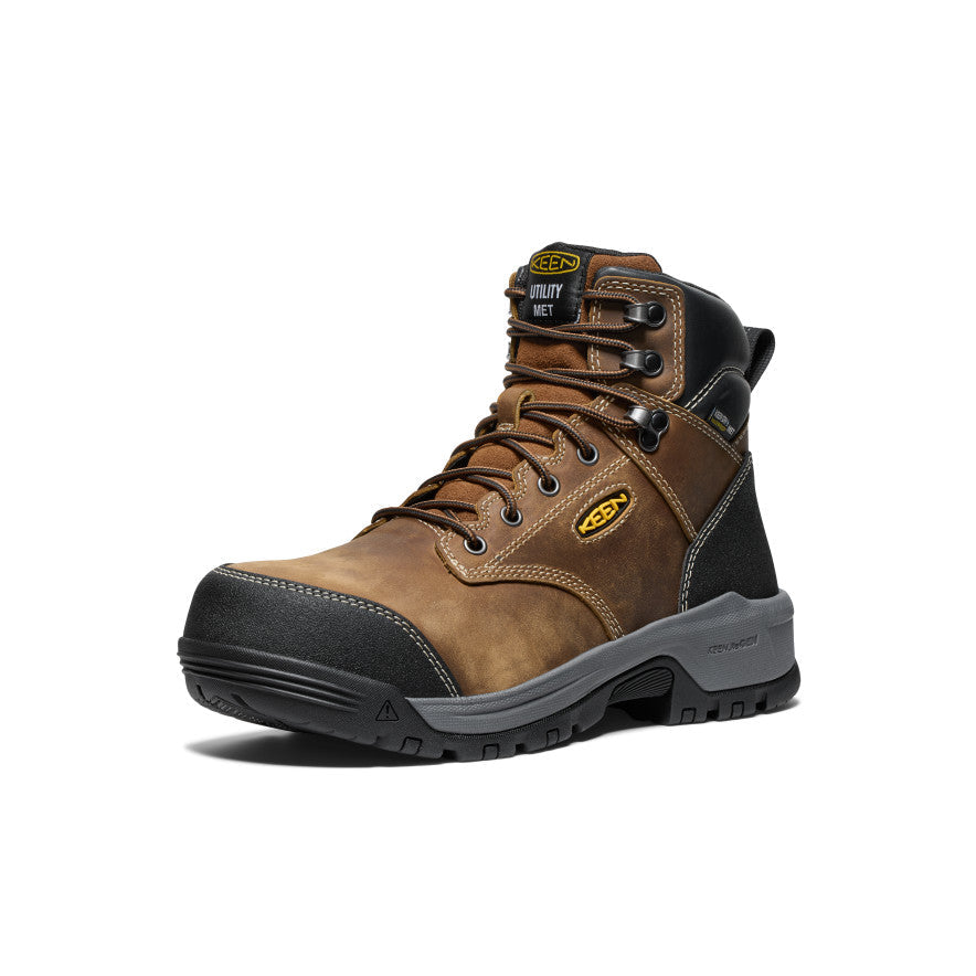 Men's Evanston 6" Waterproof Boot INT MET (Carbon Toe) Bison/Black - Keen