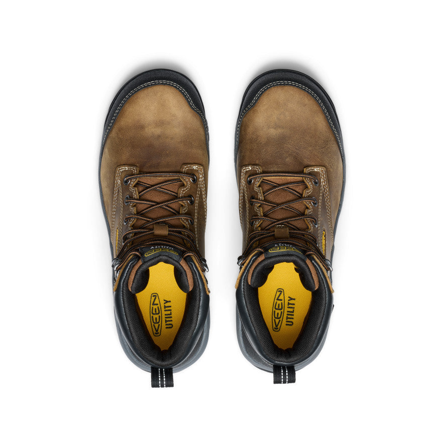 Men's Evanston 6" Waterproof Boot INT MET (Carbon Toe) Bison/Black - Keen