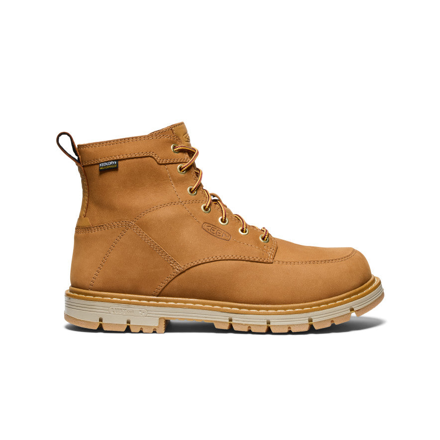 Men's San Jose 6" Waterproof 90° Heel Boot (Soft Toe) Bistre/Gum - Keen