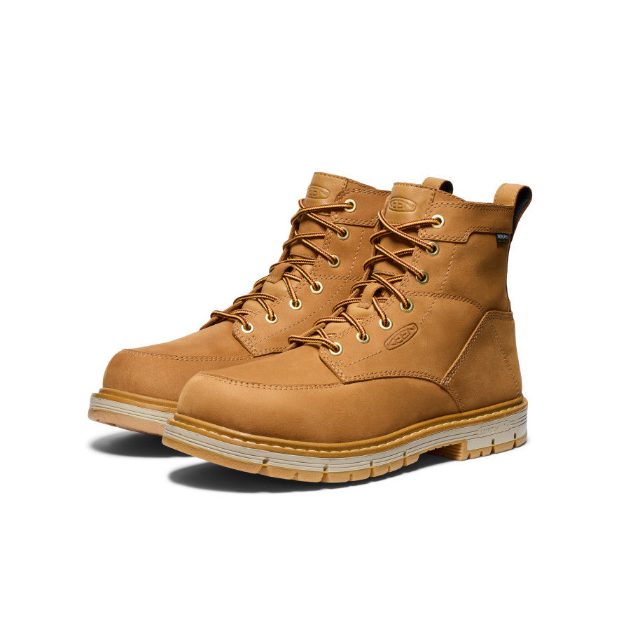 Men's San Jose 6" Waterproof 90° Heel Boot (Soft Toe) Bistre/Gum - Keen