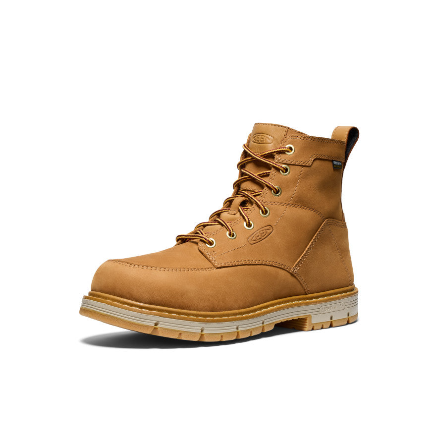 Men's San Jose 6" Waterproof 90° Heel Boot (Soft Toe) Bistre/Gum - Keen