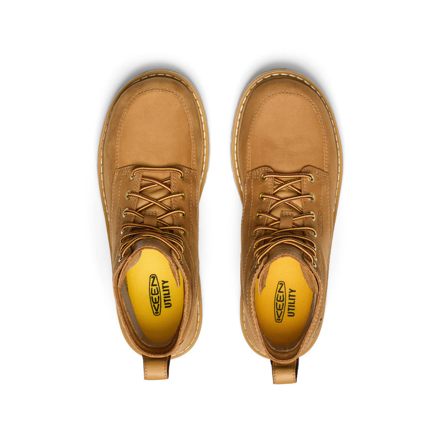 Men's San Jose 6" Waterproof 90° Heel Boot (Soft Toe) Bistre/Gum - Keen