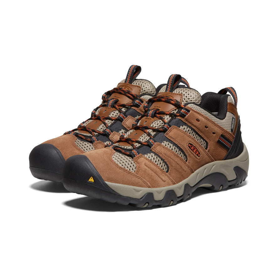 Men's Headout Waterproof Hiking Shoe Bison/Fossil Orange - Keen