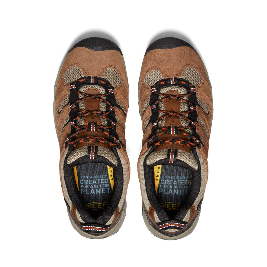 Men's Headout Waterproof Hiking Shoe Bison/Fossil Orange - Keen