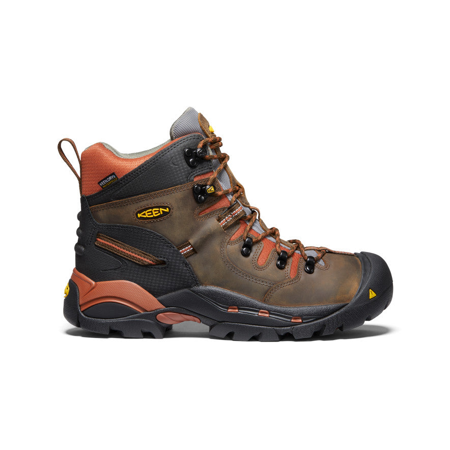 Men's Pittsburgh 6" Waterproof Boot (Soft Toe) Cascade Brown/Bombay Brown - Keen