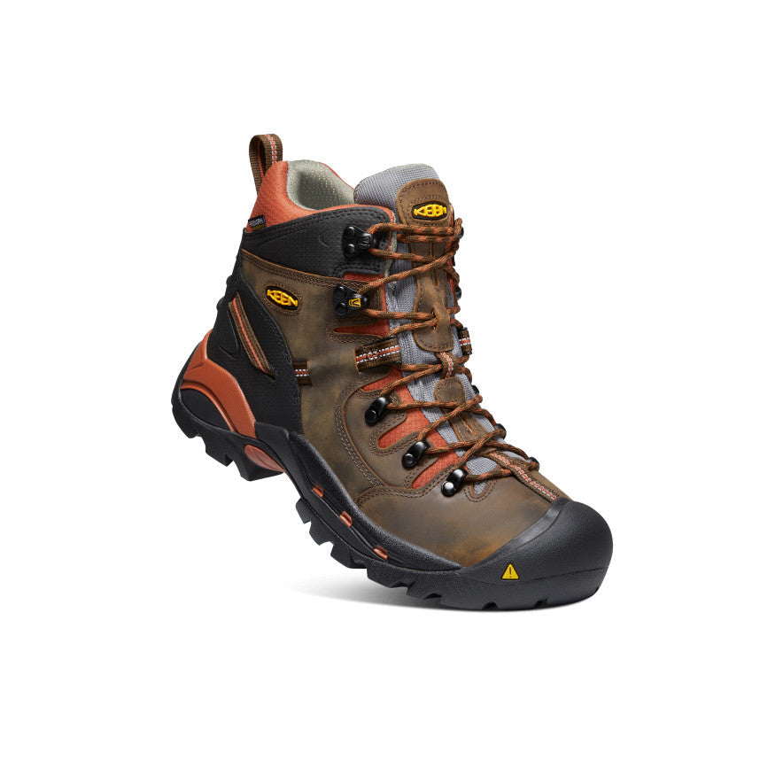 Men's Pittsburgh 6" Waterproof Boot (Soft Toe) Cascade Brown/Bombay Brown - Keen