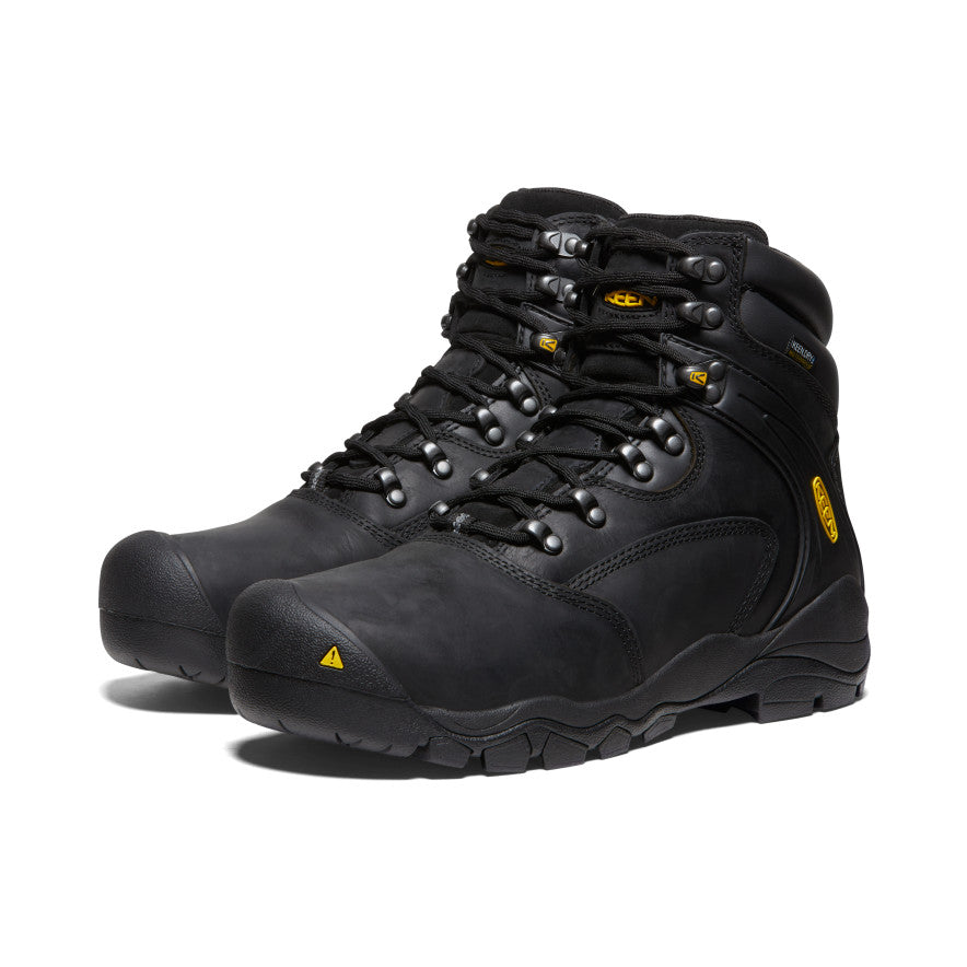 Men's Louisville 6" Waterproof Boot (Steel Toe) Black - Keen