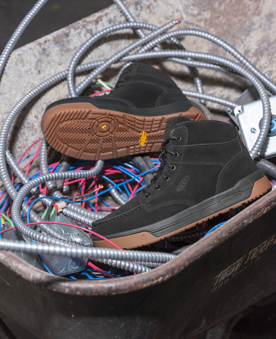 Men's Gibson Boot (Soft Toe) Black/Gum - Keen
