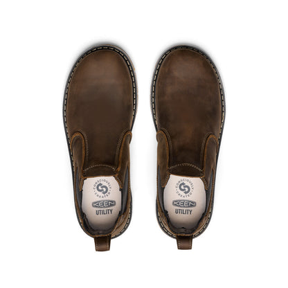 Men's San Jose Chelsea 90° Heel Boot (Aluminum Toe) Cascade Brown/Gum - Keen