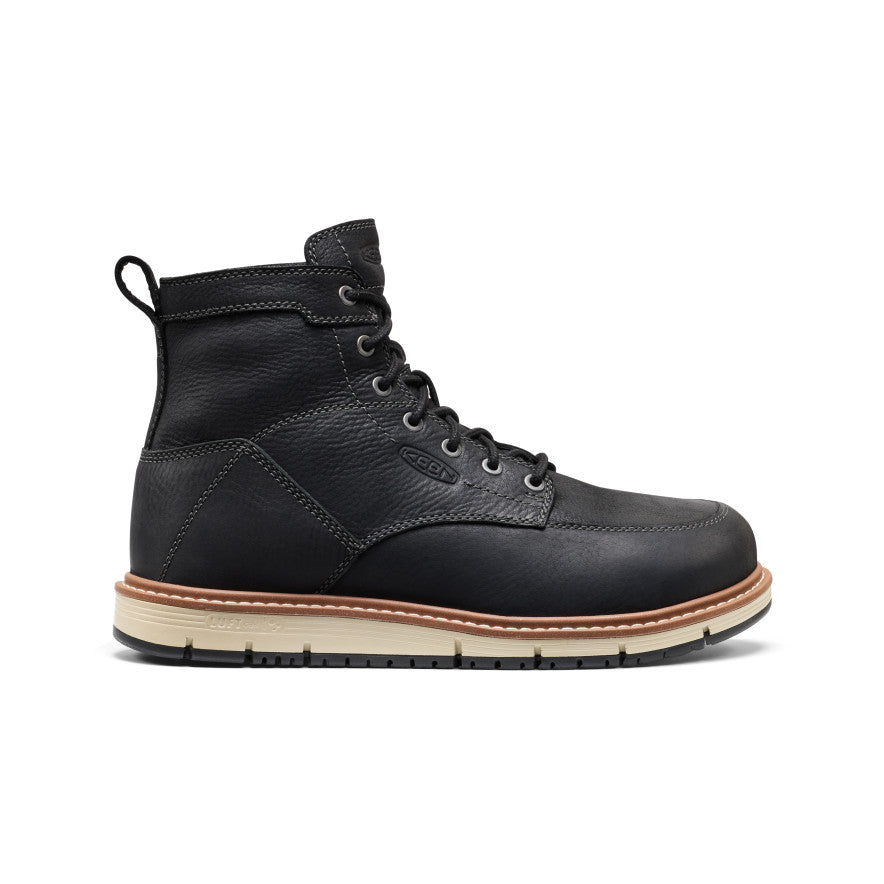 Men's San Jose 6" Boot (Aluminum Toe) Black/Caramel Cafe - Keen