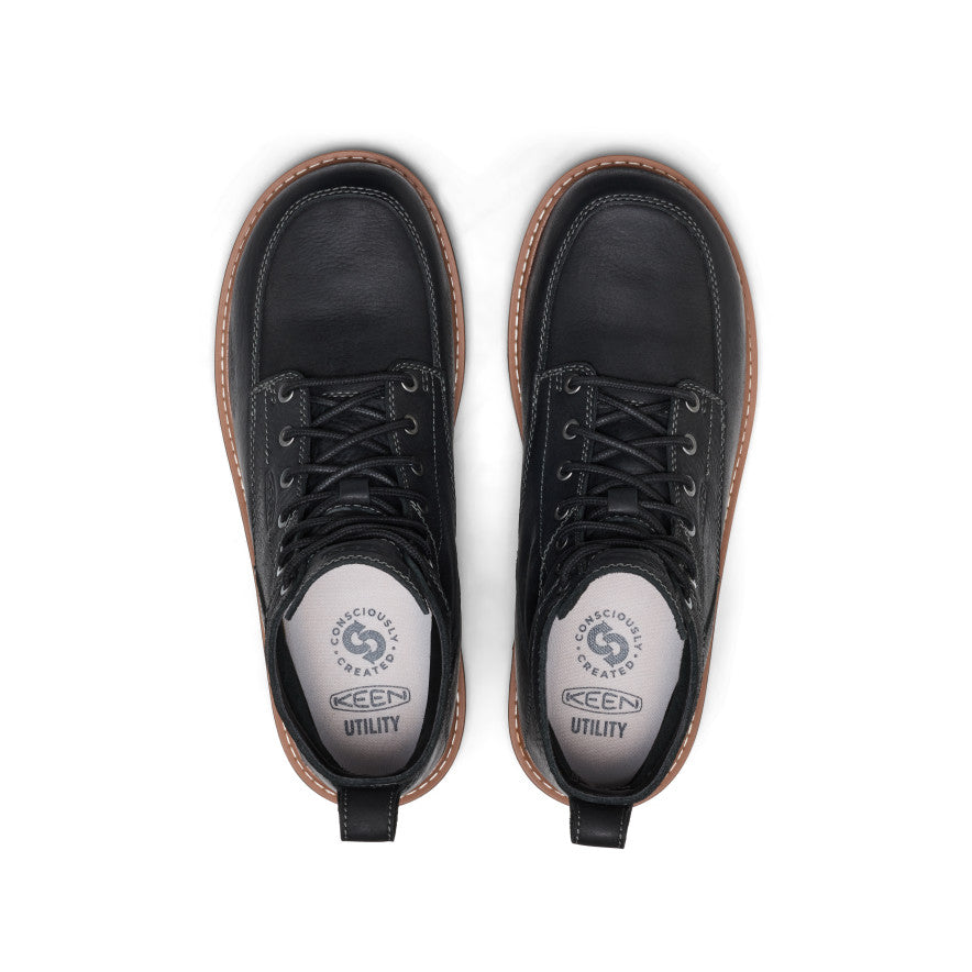 Men's San Jose 6" Boot (Aluminum Toe) Black/Caramel Cafe - Keen