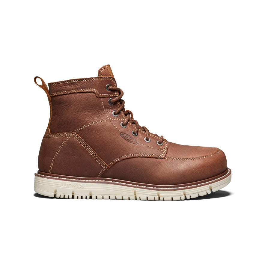Men's San Jose 6" Boot (Soft Toe) Gingerbread/Off White - Keen