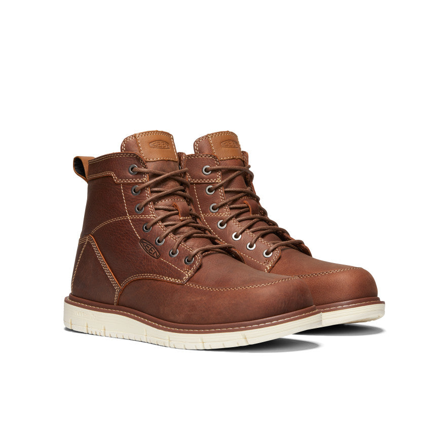 Men's San Jose 6" Boot (Soft Toe) Gingerbread/Off White - Keen