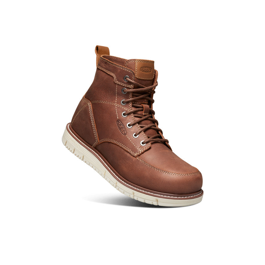 Men's San Jose 6" Boot (Soft Toe) Gingerbread/Off White - Keen