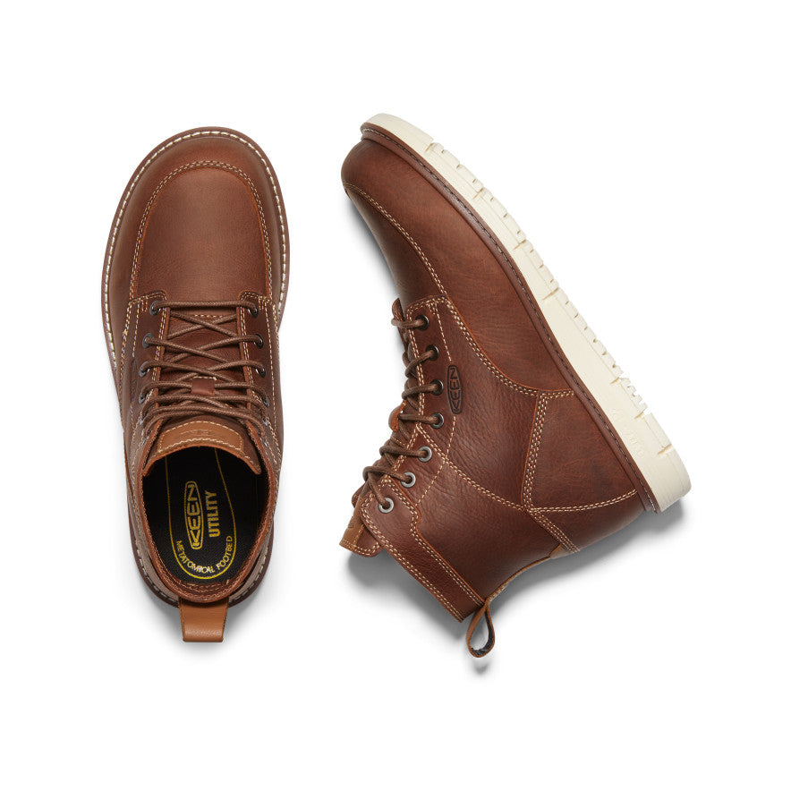 Men's San Jose 6" Boot (Soft Toe) Gingerbread/Off White - Keen
