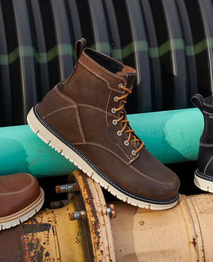 Men's San Jose 6" Boot (Soft Toe) Gingerbread/Off White - Keen