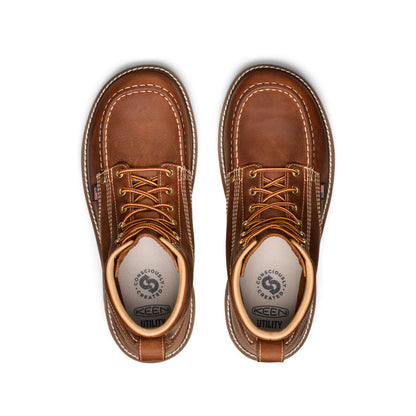Men's Liberty 6" Boot (Soft Toe) Leather Brown/Birch - Keen