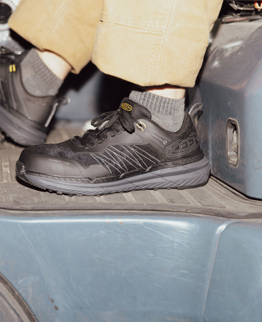 Men's Speedworks Work Sneaker (Carbon Toe) Black/Steel Grey - Keen