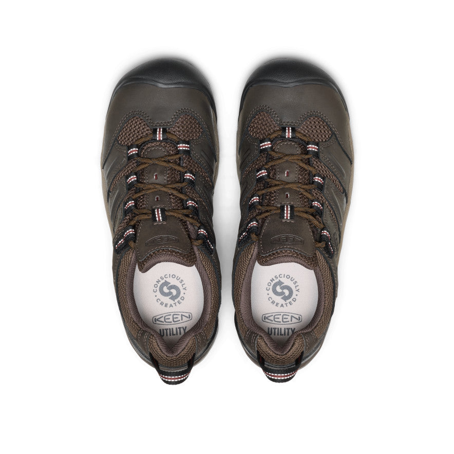 Men's Lansing Low (Steel Toe) Cascade Brown/Fired Brick - Keen