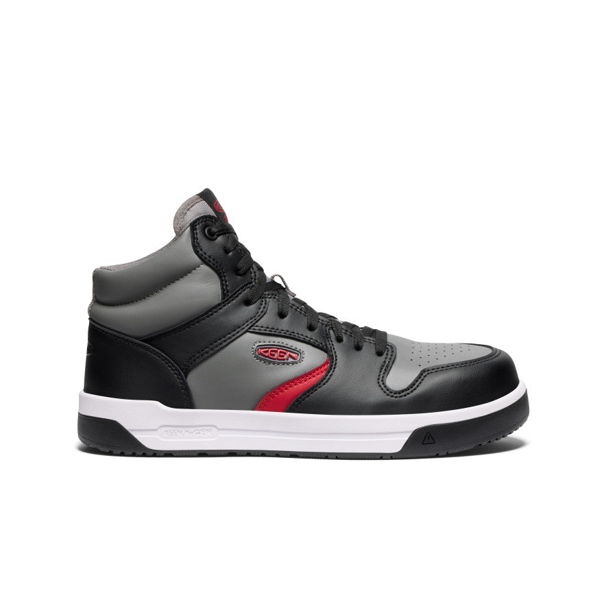 Men's Overton Mid Work Shoe (Carbon Toe) Steel Grey/Black - Keen