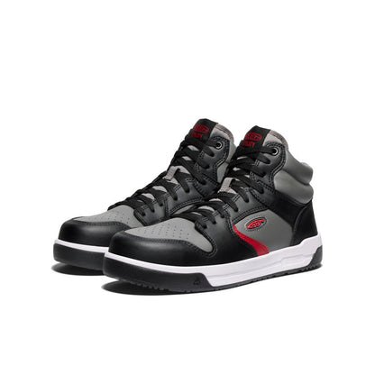 Men's Overton Mid Work Shoe (Carbon Toe) Steel Grey/Black - Keen
