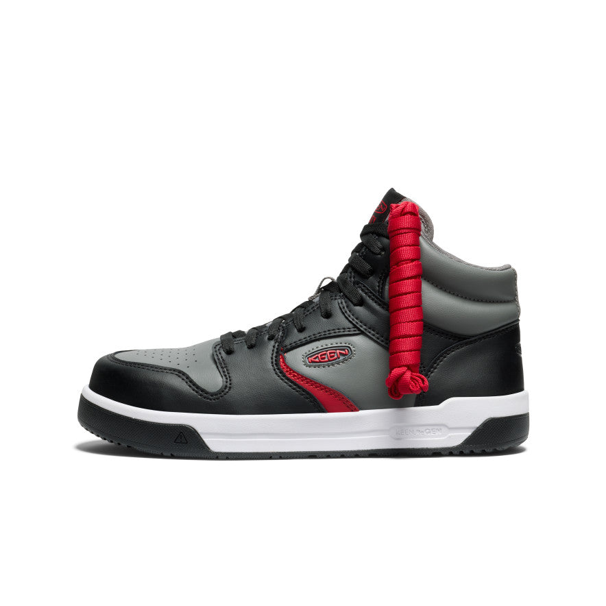 Men's Overton Mid Work Shoe (Carbon Toe) Steel Grey/Black - Keen