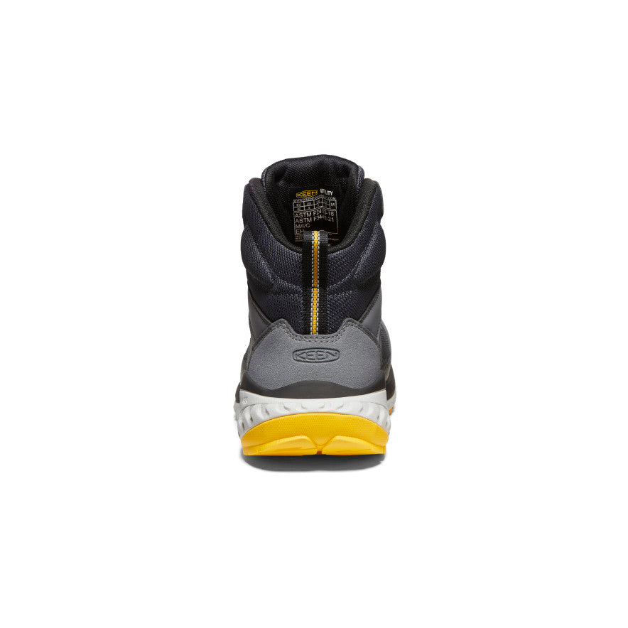 Men's Arvada Mid Work Sneaker (Carbon Toe) Black/Keen Yellow - Keen