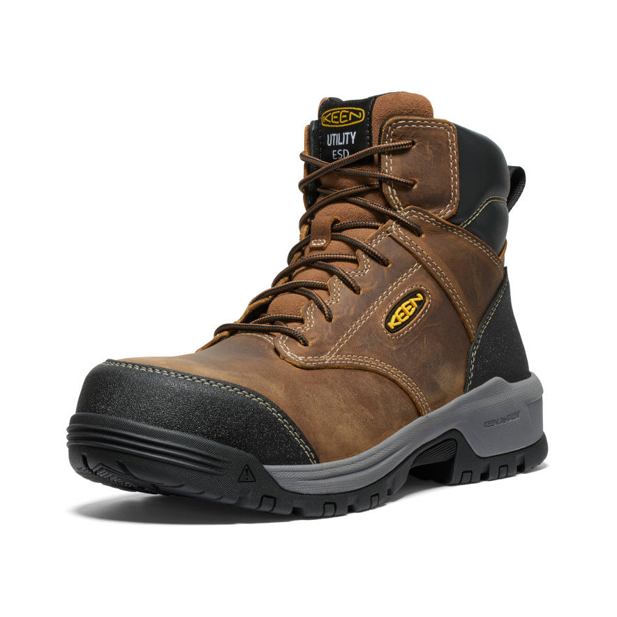 Men's Evanston 6" ESD Boot (Carbon Toe) Bison/Black - Keen