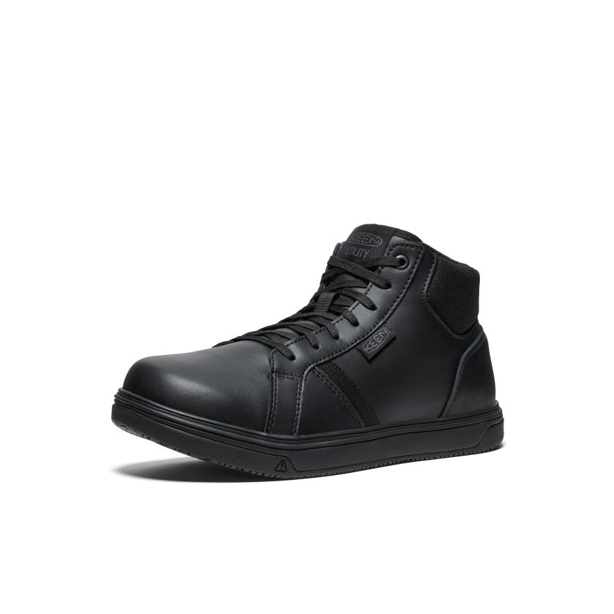 Men's PTC Kenton Mid Work Shoe (Soft Toe) Black/Black - Keen