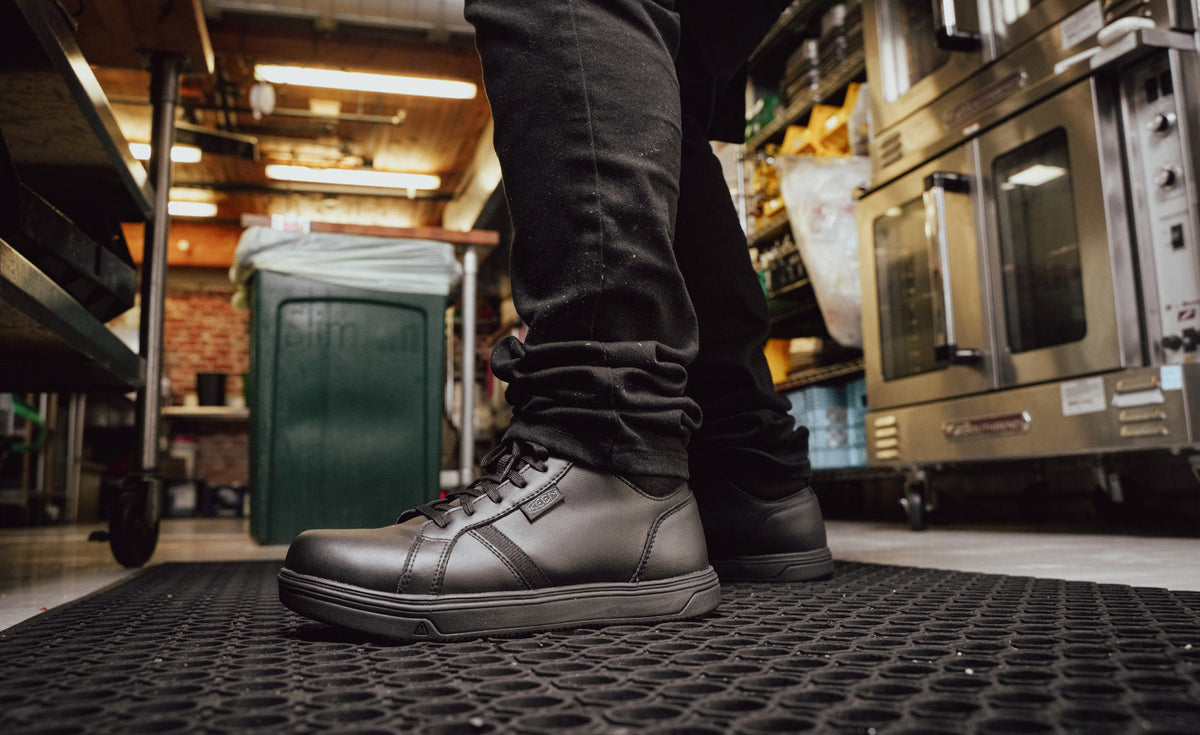 Men's PTC Kenton Mid Work Shoe (Soft Toe) Black/Black - Keen