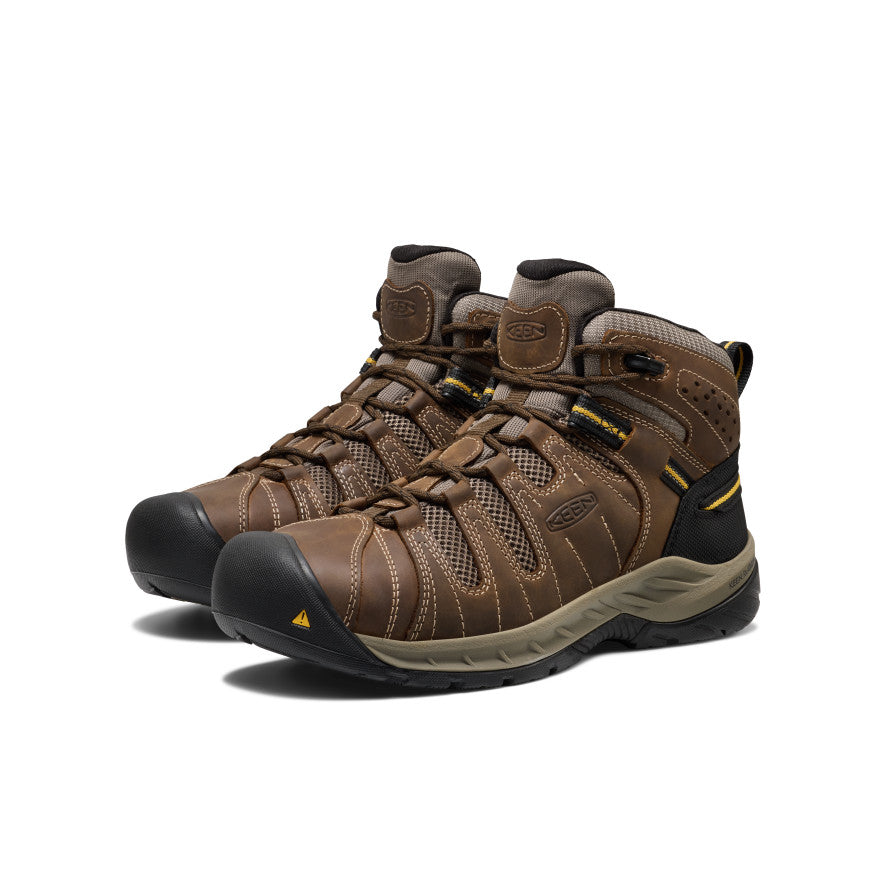 Men's Flint II Boot (Steel Toe) Cascade Brown/Golden Rod - Keen