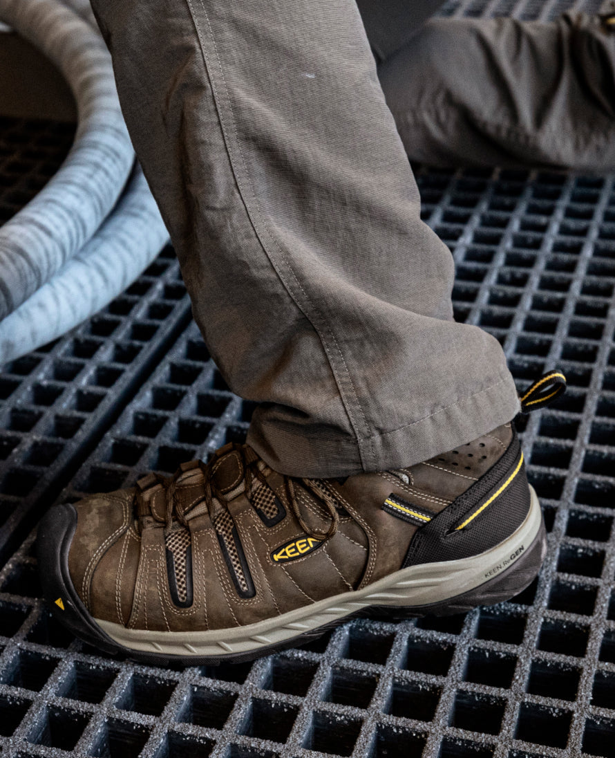 Men's Flint II Boot (Steel Toe) Cascade Brown/Golden Rod - Keen