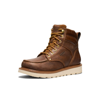 Men's Cincinnati 6" Boot (Soft Toe) x Noon Goons  Leather Brown/Off White - Keen