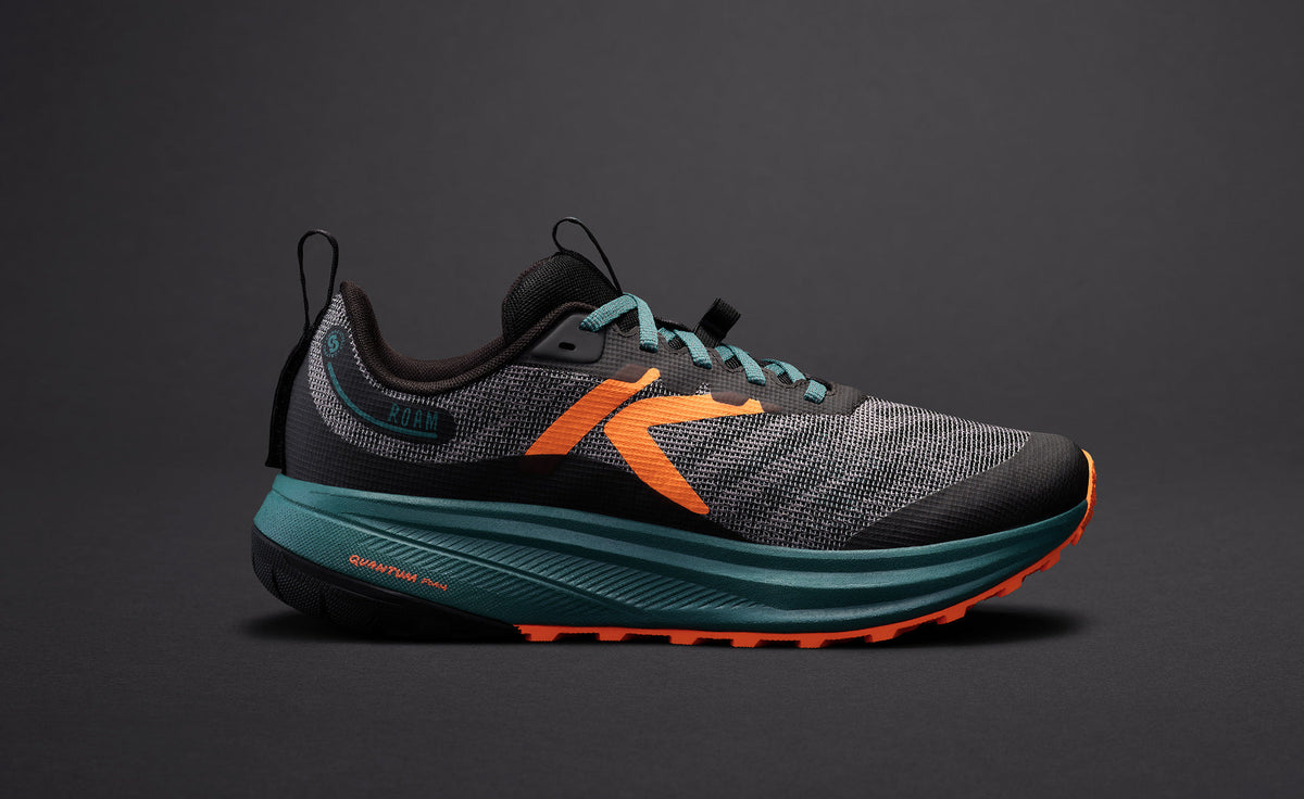 Men's Roam Trail Running Shoe Black/Orange Peel - Keen