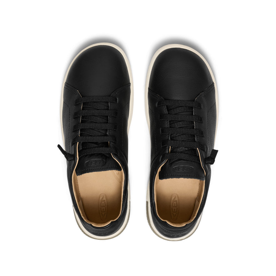 Men's KNX Leather Sneaker Black/Star White - Keen