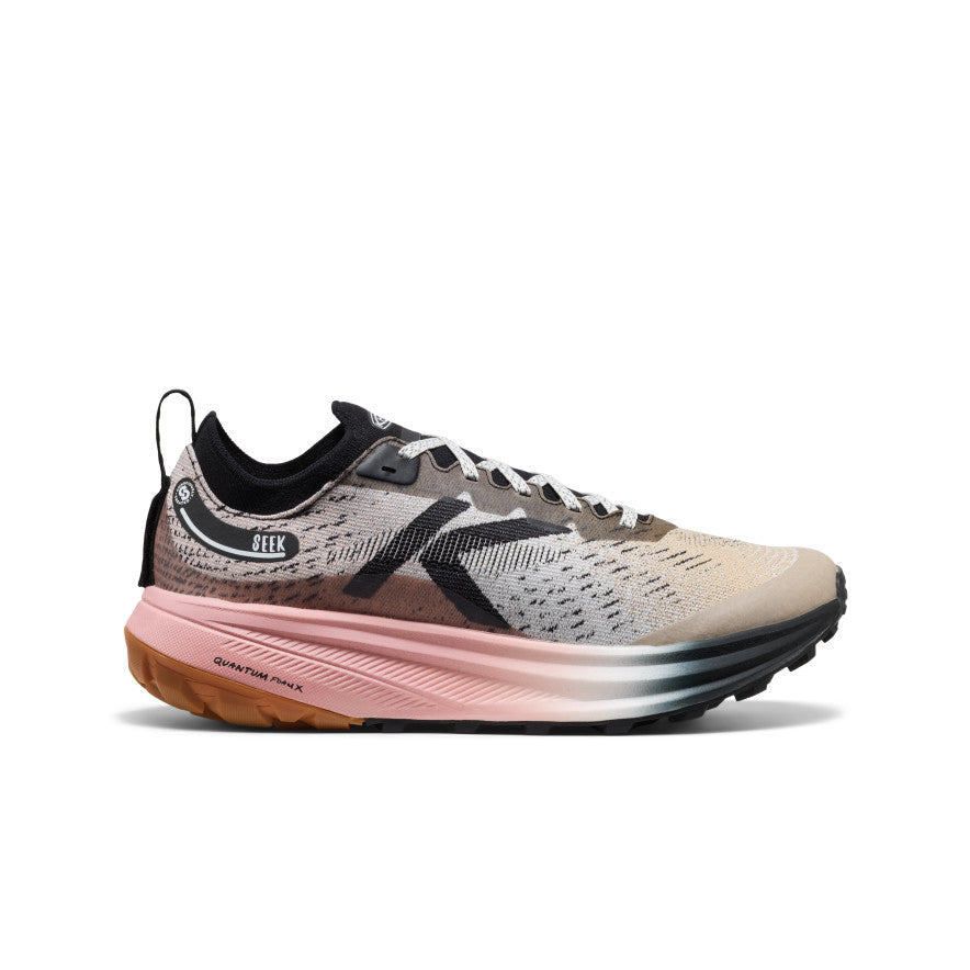 Men's Seek Trail Running Shoe Black/Sunset Sand - Keen
