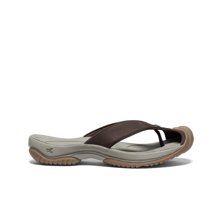 Men's Waimea Leather Flip-Flop Java/Plaza Taupe - Keen