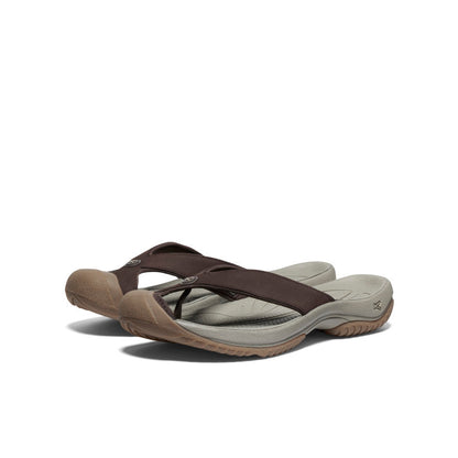 Men's Waimea Leather Flip-Flop Java/Plaza Taupe - Keen