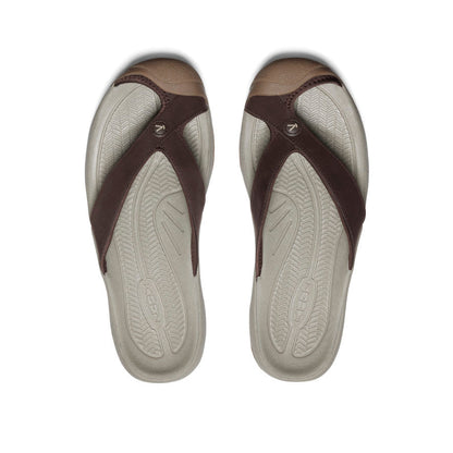 Men's Waimea Leather Flip-Flop Java/Plaza Taupe - Keen